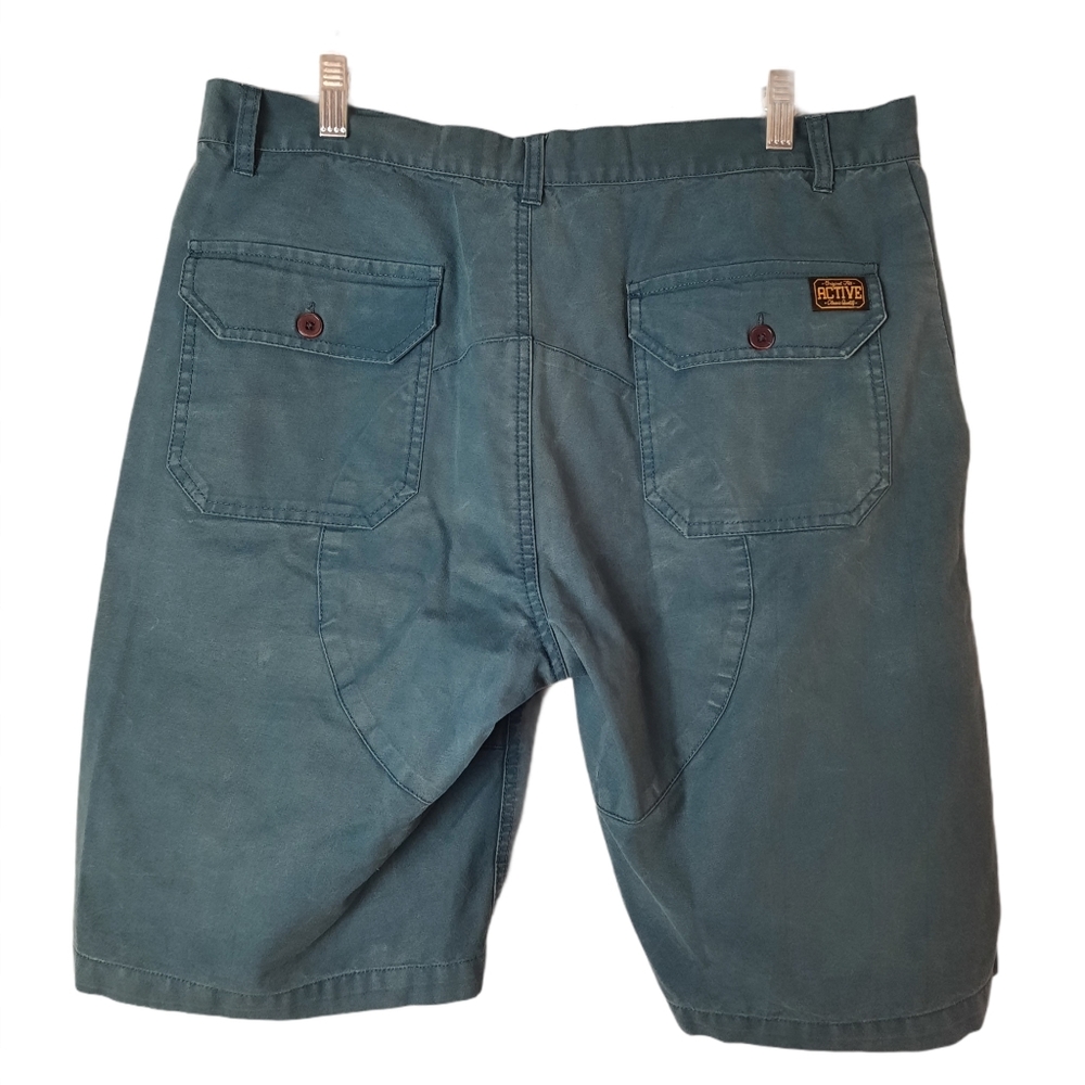 Active Men's Blue Flat Front Shorts Sz.34 - Picture 2 of 13